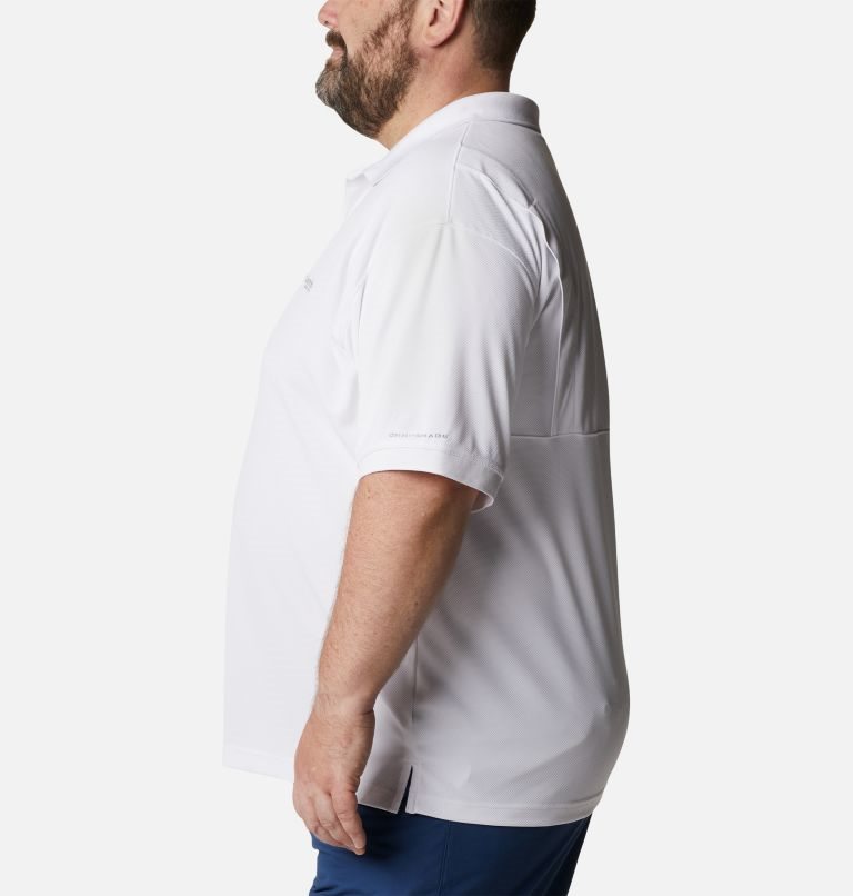 Men's Columbia PFG Perfect Cast Polo Shirts White | Plus Size CA-AL514